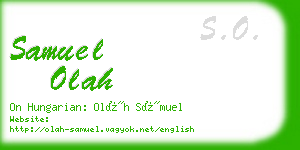 samuel olah business card